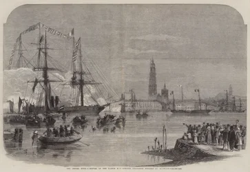 Die Hochzeitsreise, Ankunft des Prinzen und der Prinzessin Friedrich Wilhelm in Antwerpen